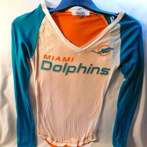 Touch by Alyssa Milano GIII Miami Dolphins NFL Women's Long Sleeve Shirt Medium